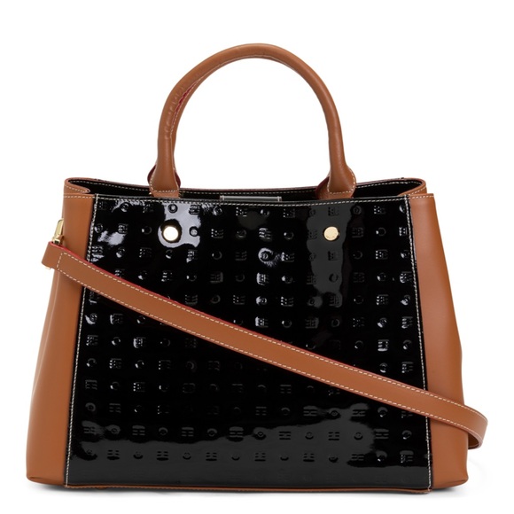 ARCADIA Made In Italy Leather Satchel Triple Compartment...